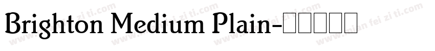 Brighton Medium Plain字体转换